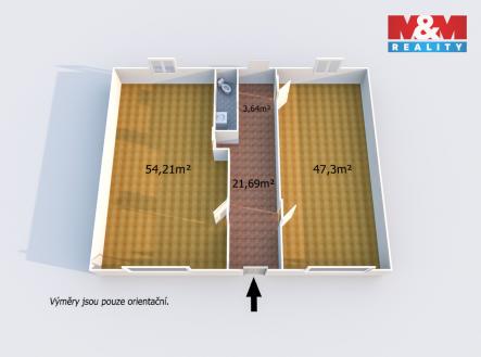 Pronájem obchodní prostor, 47 m²