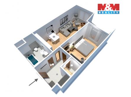 Prodej bytu, 2+kk, 54 m²