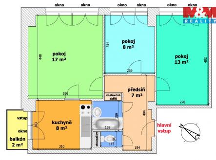 Prodej bytu, 3+1, 62 m²