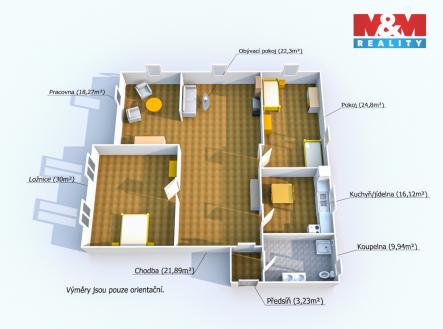 Pronájem bytu, 3+1, 140 m²