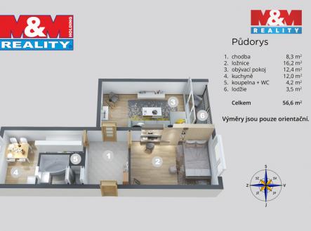 Prodej bytu, 2+1, 62 m²