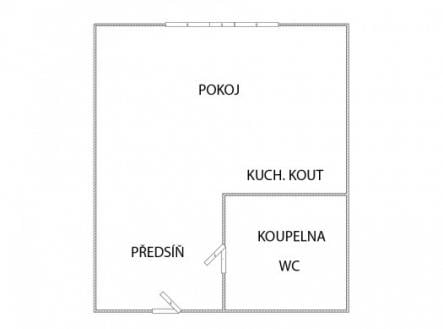 Pronájem bytu, 1+kk, 20 m²