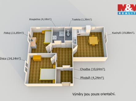 Prodej bytu, 3+kk, 67 m²