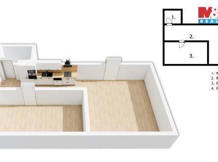 Pronájem bytu, 2+kk, 50 m²