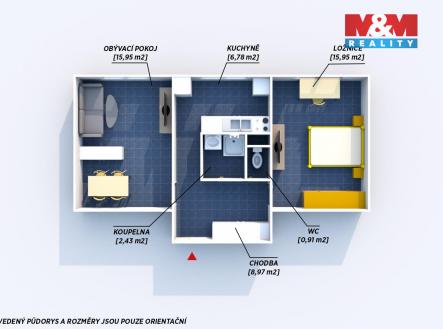 Prodej bytu, 2+1, 51 m²