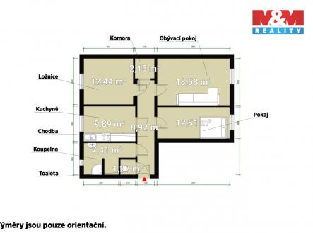 Prodej bytu, 3+1, 73 m²