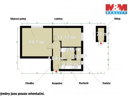 Pronájem bytu, 2+kk, 42 m²