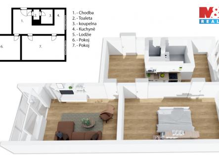 Prodej bytu, 2+1, 62 m²