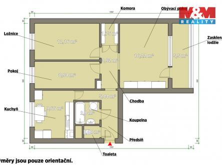 Pronájem bytu, 3+1, 62 m²