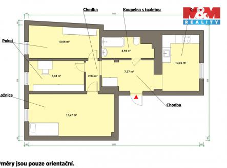 Prodej bytu, 3+1, 61 m²