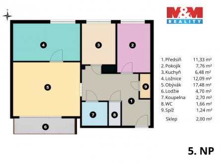 Prodej bytu, 3+1, 66 m²