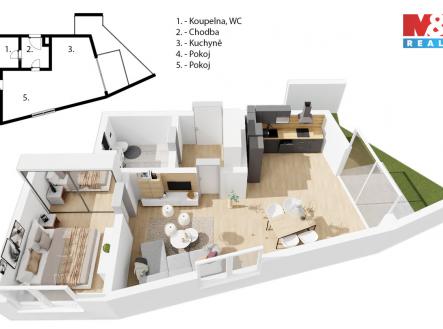 Prodej bytu, 2+kk, 70 m²