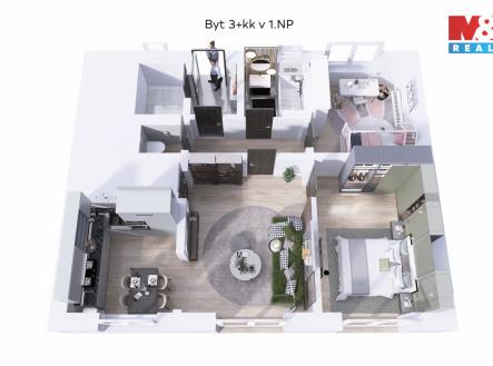 Prodej bytu, 3+kk, 75 m²