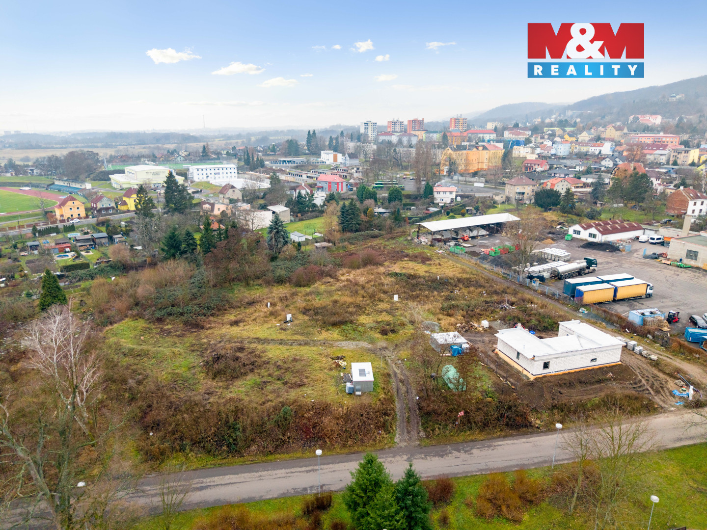 Pohled na pozemek