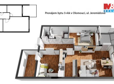 Pronájem bytu, 2+kk, 66 m²