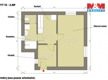Pronájem bytu, 1+1, 33 m²