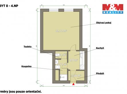Pronájem bytu, 1+1, 34 m²