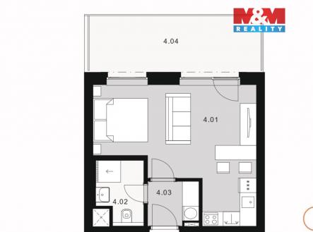 Prodej bytu, 1+kk, 51 m²