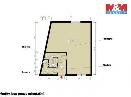 Pronájem obchodní prostor, 81 m²