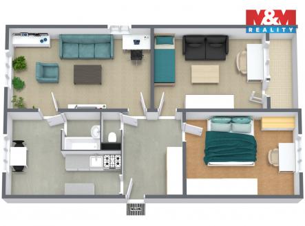 Prodej bytu, 3+1, 75 m²