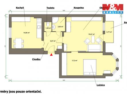 Pronájem bytu, 2+1, 67 m²
