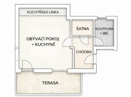 Prodej bytu, 1+kk, 34 m²