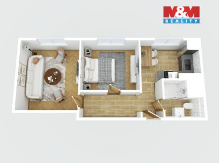 Prodej bytu, 2+1, 44 m²