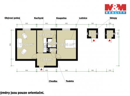 Prodej bytu, 2+1, 63 m²
