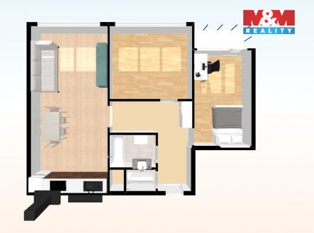 Pronájem bytu, 3+kk, 65 m²