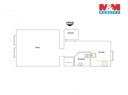 Pronájem bytu, 1+1, 35 m²