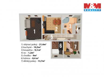 Prodej bytu, 3+1, 74 m²