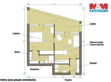 Prodej bytu, 2+kk, 55 m²