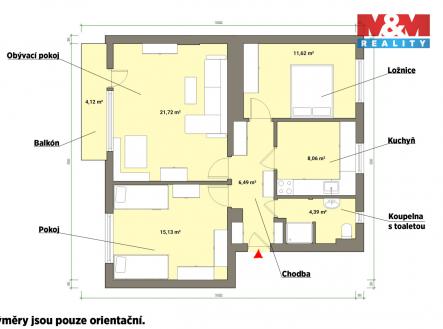 Prodej bytu, 3+1, 64 m²