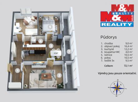 Prodej bytu, 3+1, 62 m²