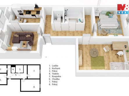 Prodej bytu, 3+1, 80 m²