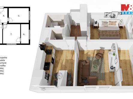 Prodej bytu, 3+1, 59 m²