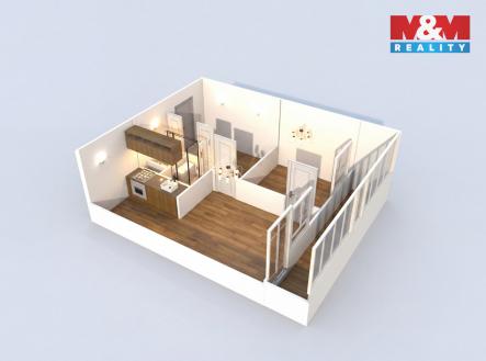 Prodej bytu, 2+kk, 48 m²