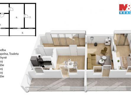 Prodej bytu, 3+1, 53 m²