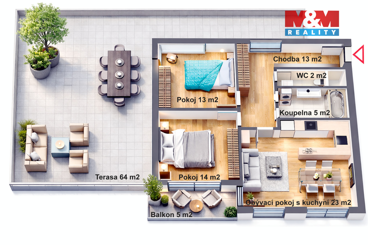 Prodej bytu 3+kk v Praze, ul. Mezilehlá