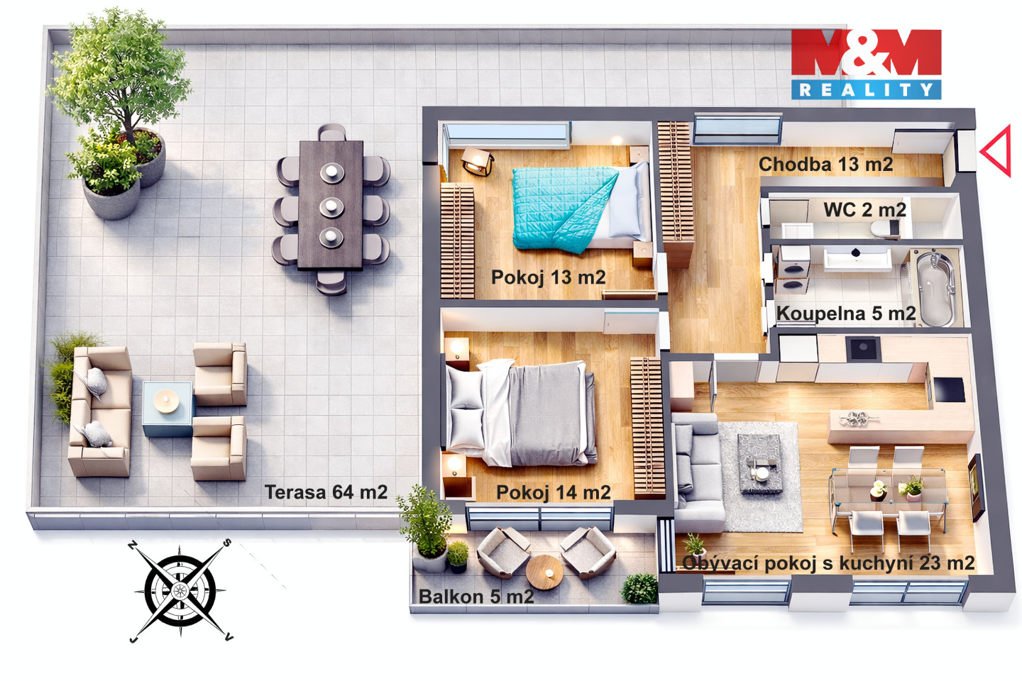 Prodej bytu 3+kk v Praze, ul. Mezilehlá