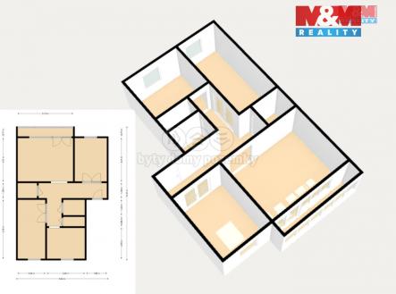 Prodej bytu, 3+1, 80 m²