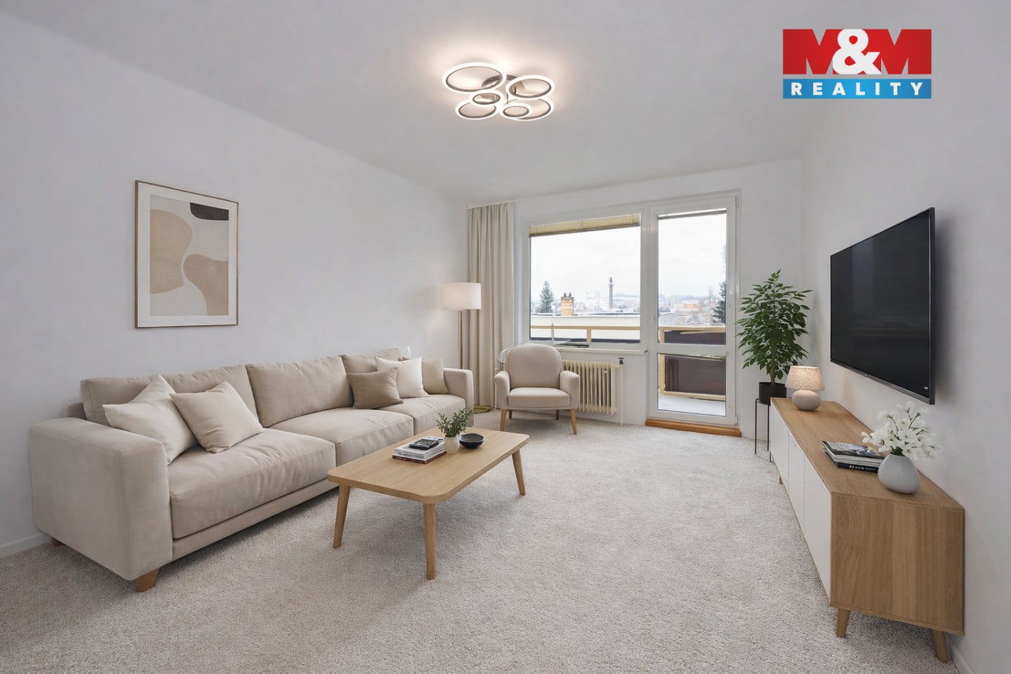 vizualizace obývacího pokoje