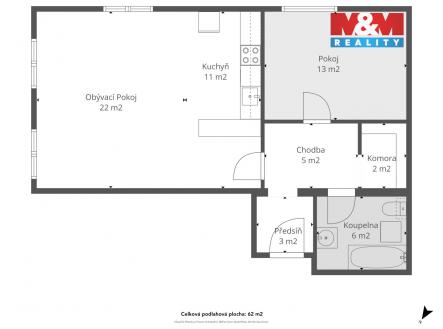 Prodej bytu, 2+kk, 61 m²