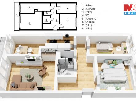Prodej bytu, 3+1, 79 m²