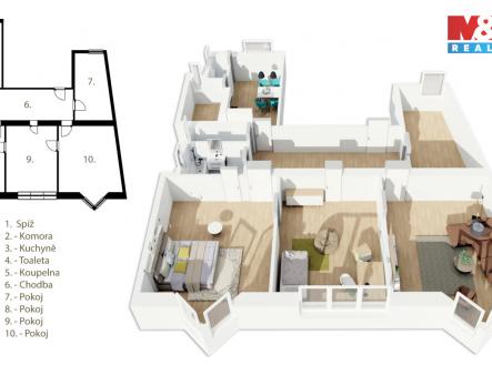 Pronájem bytu, 4+1, 105 m²