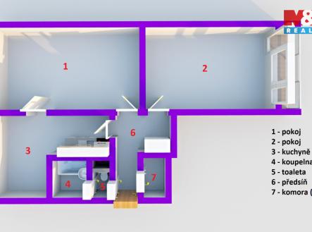 Prodej bytu, 2+1, 63 m²