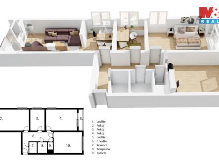 Prodej bytu, 3+1, 92 m²