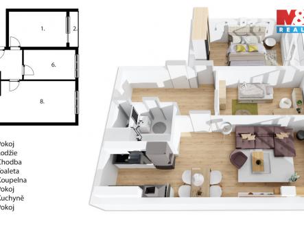 Prodej bytu, 3+kk, 60 m²