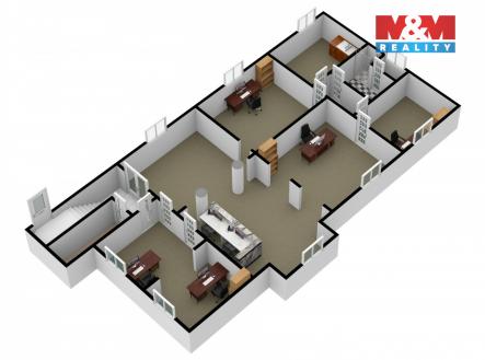 Pronájem kanceláře, 140 m²
