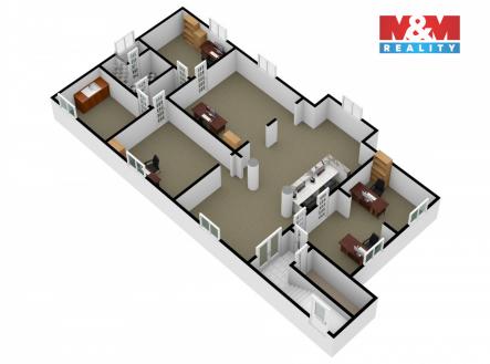 Pronájem kanceláře, 140 m²